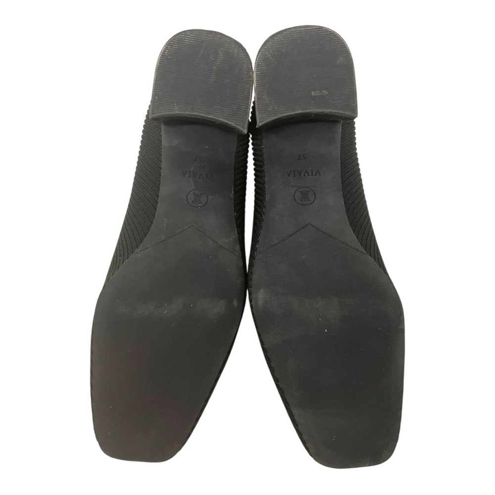 Vivaia Melody Black Knit Square Toe Comfort Slip On Block Heels Women’s 37 - Picture 12 of 15